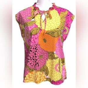 THML Sleeveless Floral Top